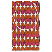 Herhalende Oranje en roze ovalen Klein Cadeauzakje (Achterkant)