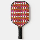 Herhalende Oranje en roze ovalen Pickleball Paddle (Voorkant)