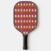 Herhalende Oranje en roze ovalen Pickleball Paddle (Achterkant)