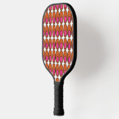 Herhalende Oranje en roze ovalen Pickleball Paddle (Links)