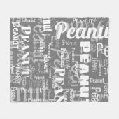Herhalende Pet Name Patroon Grijs Wit Modern Fleece Deken (Voorkant (Horizontaal))