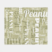 Herhalende Pet Name Patroon Sage Groen Wit Modern Fleece Deken (Voorkant (Horizontaal))