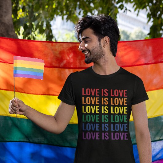  herhalende tekst LGBTQ Gay Pride T-shirt