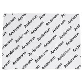 Herhalende Tekst Modern Wit & Zwart Groot Cadeauzakje (Voorkant)