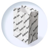  Herhalende Tekst Modern Wit & Zwart Medium Cadeauzakje