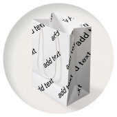  Herhalende Tekst Modern Wit & Zwart Medium Cadeauzakje