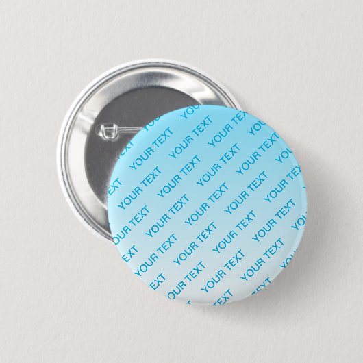 Herhalende Tekst Modern Wit & Zwart Ronde Button 5,7 Cm (Voorkant /achterkant)