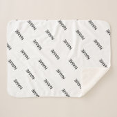  Herhalende Tekst Modern Wit & Zwart Sherpa Deken (Voorkant (horizontaal))