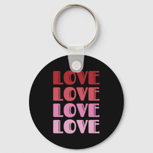 Herhalende Tekst Valentijnsdag Ik Hou van Jou Sleutelhanger