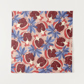herhalende textuur met gestileerde pomegranaat wandkleed (Voorkant (horizontaal))
