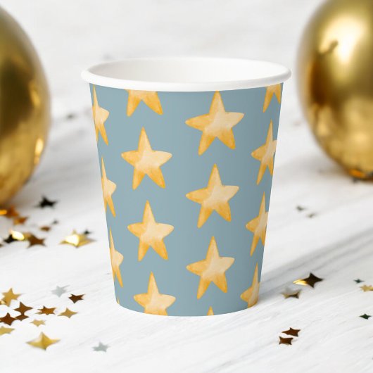 Herhalende Waterverf Ster Papieren Bekers