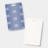 Herhalende zakelijke Logo | Navy Blue Gradient Badge (Voor- en achterkant)