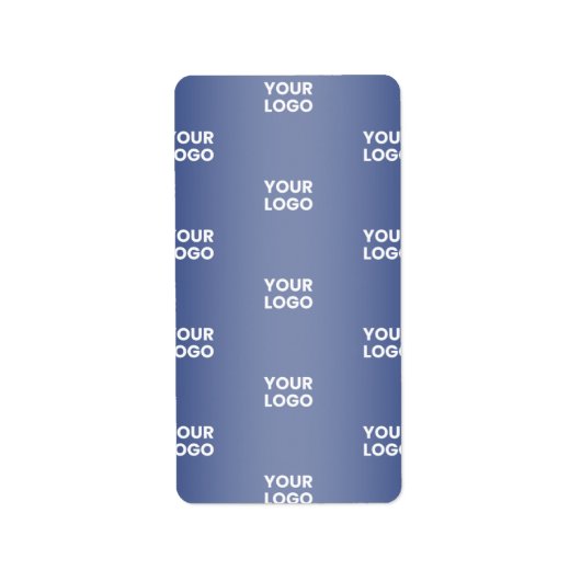 Herhalende zakelijke Logo | Navy Blue Gradient Etiket (Voorkant)