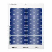 Herhalende zakelijke Logo | Navy Blue Gradient Etiket (Full Sheet)