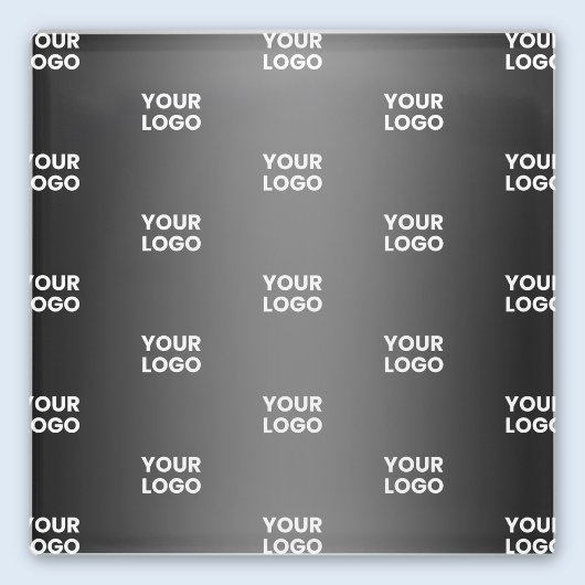 Herhalende zakelijke Logo | Verloop zwart en grijs Glazen Onderzetter