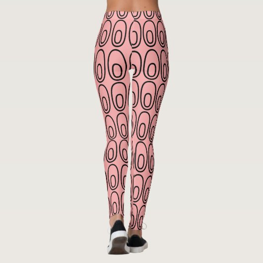 Herhalende zalmovalen leggings (Achterkant)