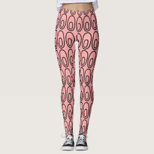 Herhalende zalmovalen leggings