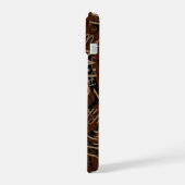 Herhaling aangepaste naam Modern Brown iPhone 15 Case (Linkerkant)