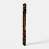 Herhaling aangepaste naam Modern Brown iPhone 15 Case (Rechterkant)