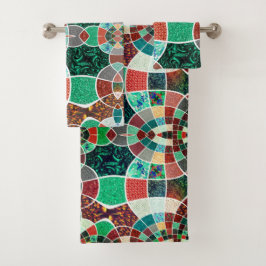 Herhaling van afbeeldingen met een licht fractaal  bad handdoek