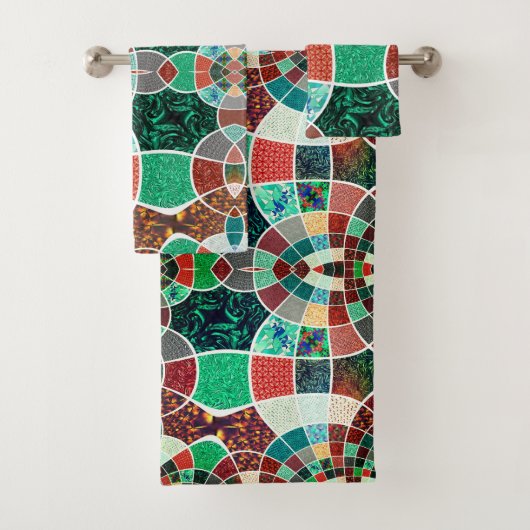 Herhaling van afbeeldingen met een licht fractaal  bad handdoek (Insitu)