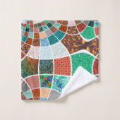 Herhaling van afbeeldingen met een licht fractaal  bad handdoek (Wasdoekje)