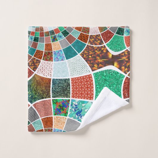 Herhaling van afbeeldingen met een licht fractaal bad handdoek (Wasdoekje)