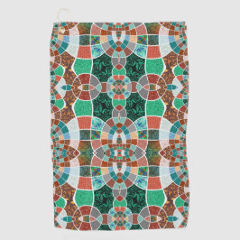 Herhaling van afbeeldingen met een licht fractaal  golfhanddoek