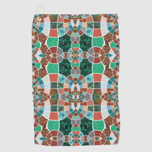 Herhaling van afbeeldingen met een licht fractaal  golfhanddoek (Voorkant)