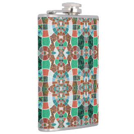 Herhaling van afbeeldingen met een licht fractaal  heupfles