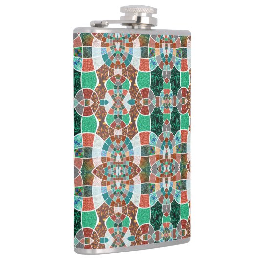 Herhaling van afbeeldingen met een licht fractaal  heupfles (Rechts)