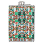 Herhaling van afbeeldingen met een licht fractaal  heupfles (Achterkant)