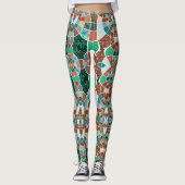 Herhaling van afbeeldingen met een licht fractaal  leggings (Voorkant)