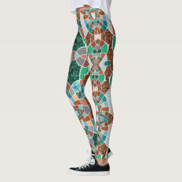 Herhaling van afbeeldingen met een licht fractaal  leggings