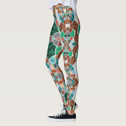 Herhaling van afbeeldingen met een licht fractaal  leggings (Links)