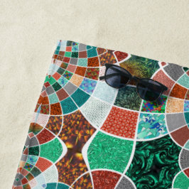 Herhaling van afbeeldingen met een licht fractaal  strandlaken