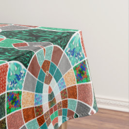 Herhaling van afbeeldingen met een licht fractaal  tafelkleed