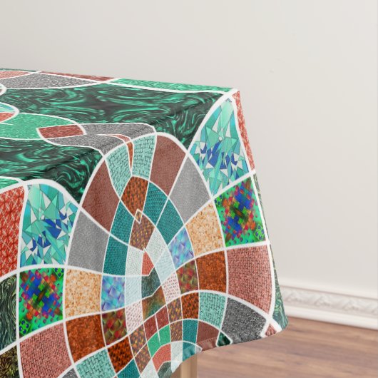 Herhaling van afbeeldingen met een licht fractaal  tafelkleed (Voorbeeld)