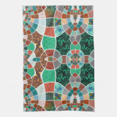 Herhaling van afbeeldingen met een licht fractaal  theedoek (Verticaal)