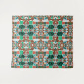 Herhaling van afbeeldingen met een licht fractaal  wandkleed (Voorkant (horizontaal))