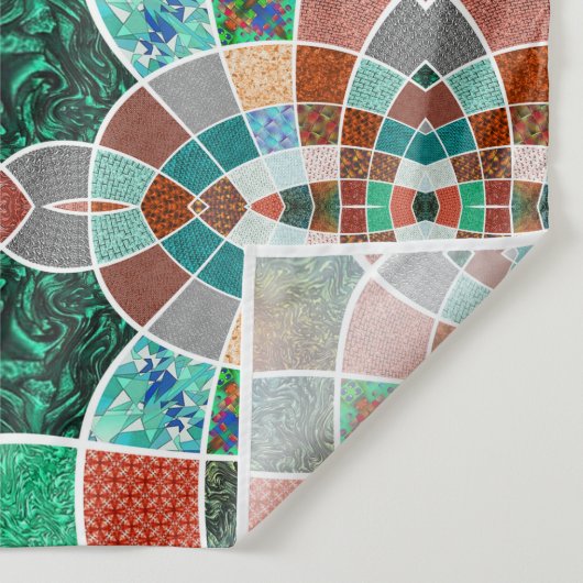 Herhaling van afbeeldingen met een licht fractaal  wandkleed (Detail)