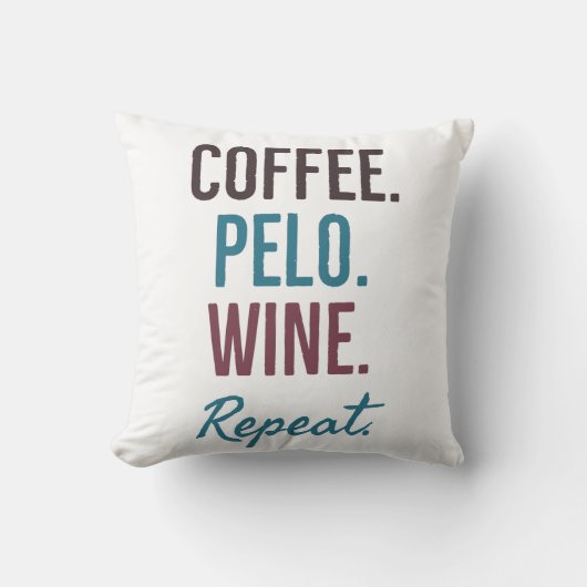 Herhaling van bekkenwijn koffie kussen (Voorkant)