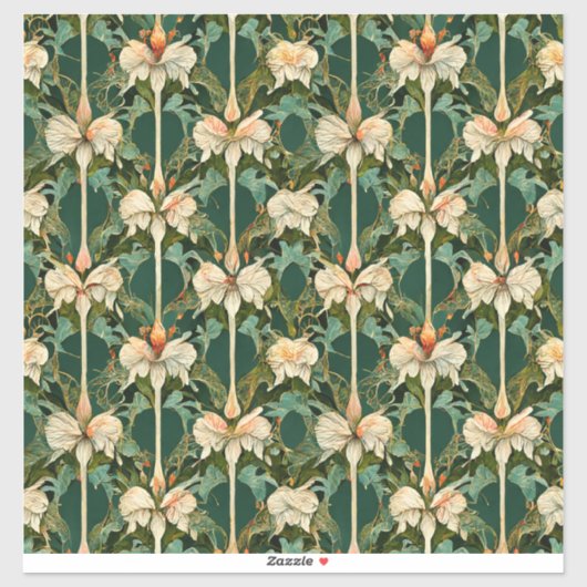 Herhaling van botanische patronen sticker (Vel)