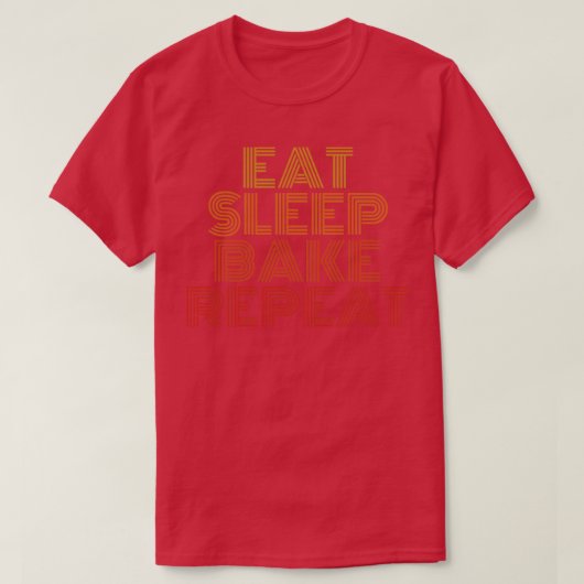Herhaling van de Eat-slaapbank T-shirt (Design voorkant)