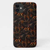 Herhaling van draaide cirkels in donkerrood tot br Case-Mate iPhone case (Achterkant)