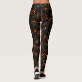 Herhaling van draaide cirkels in donkerrood tot br leggings (Achterkant)