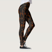 Herhaling van draaide cirkels in donkerrood tot br leggings (Rechts)