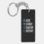 herhaling van een ongeluk met een mountainbike sleutelhanger (Voorkant Links)