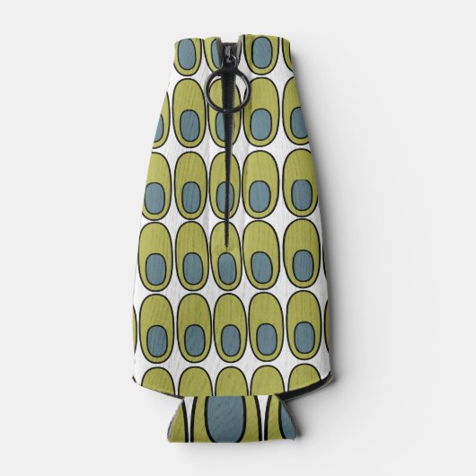 Herhaling van Olijfgroene en grijze ovalen Flesjeskoeler (Achterkant)