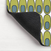 Herhaling van Olijfgroene en grijze ovalen Muismat (Hoek)